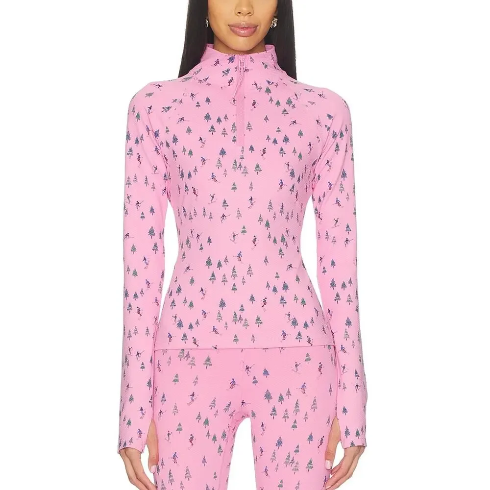 Beach Riot Patterned Fuchsia Kamara Half Zip Pullover Size S